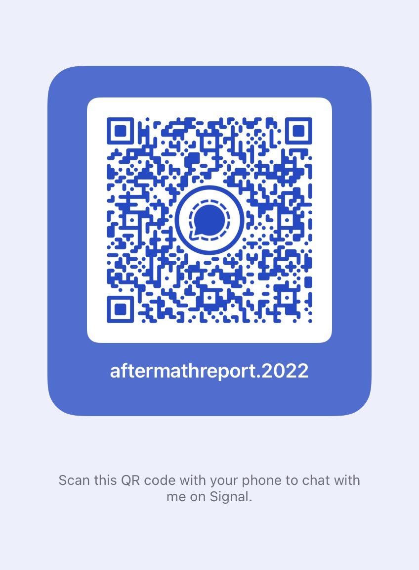Signal QR code for @aftermathreport.2022